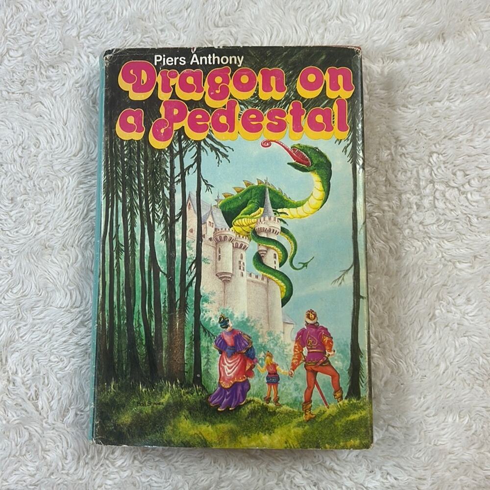 Vintage Dragon on a‎ Pedestal by Piers Anthony hardcover novel 1983